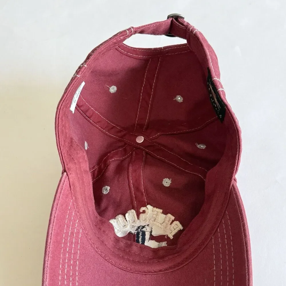 Prescott Arizona Est. 1864 Cotton Maroon Red Adjustable Buckle Backstrap Hat Cap